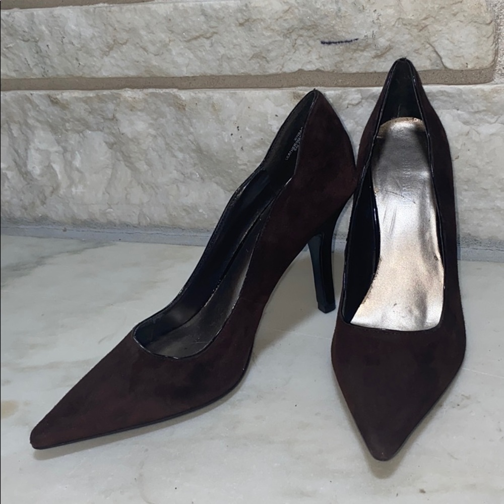 NINE WEST Brown Suede High Heels